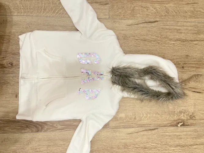 Agasalho infantil GAP | moleton Sherpa com capuz, zíper e bolso canguru