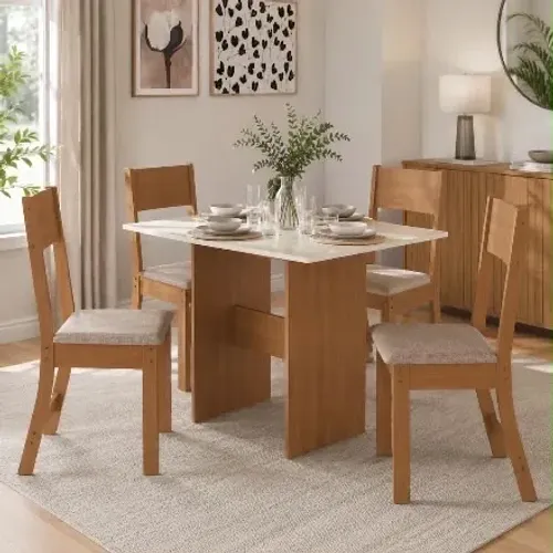 Mesa de Jantar c/ 4 Cadeiras Entrega Grátis 