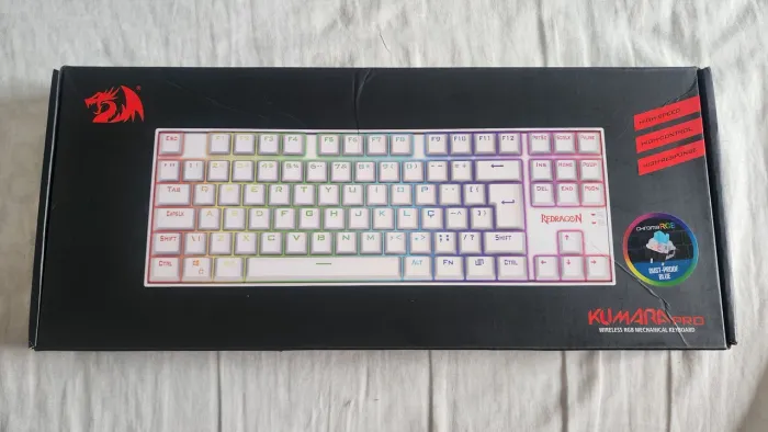Teclado Mecânico Redragon Kumara Pro Wireless RGB (Branco)