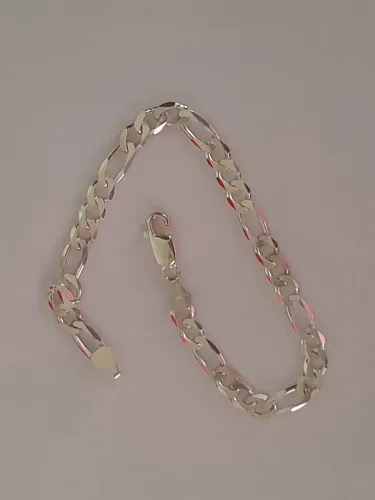 Pulseira prata modelo grumet 3x1
