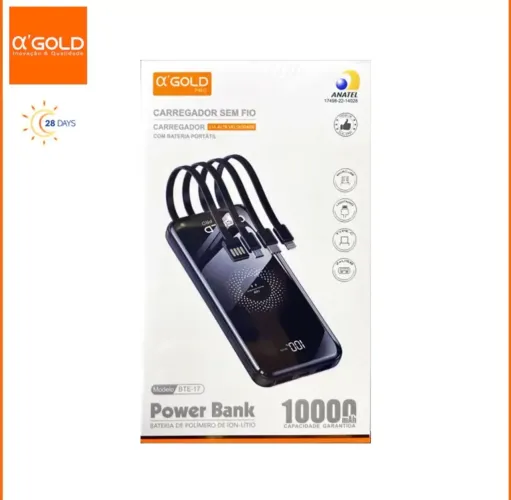 Power Bank indução 10.000mAh