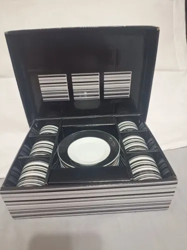 Conjunto de 6 xícaras para café - porcelana - com pires