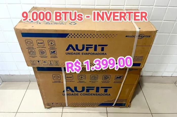 Ar Split Aufit INVERTER 9000 BTUs+ Novo + Nota + Garantia+ Cartão 12X