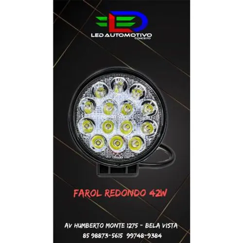 Led off road redondo 42w 12v