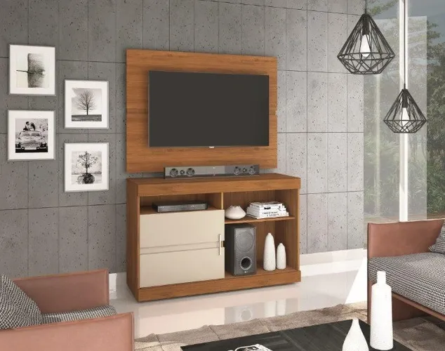 Rack com painel Belo conjunto Viena com rodízios ! Entrega e Montagem Grátis!