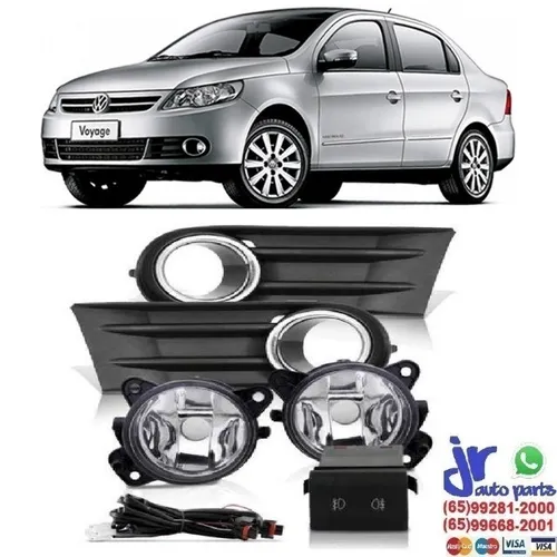 Kit Farol de Milha Voyage G5 2009 2010 2011 2012 Auxiliar Neblina 