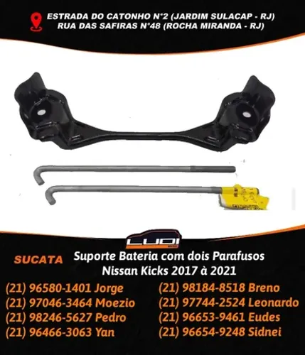 Suporte Bateria com dois Parafusos Nissan Kicks 2017 à 2021