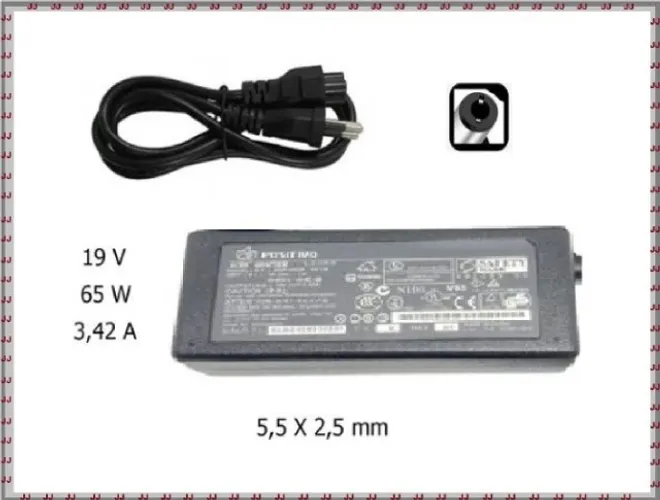 Fonte Carregador para notebook Positivo e outros - 65w - 3.2a - 19v