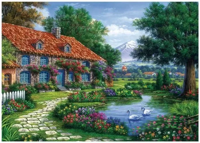 Puzzle 1000 peças Recanto dos Cisnes