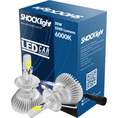 Lâmpada Led  Headlight H7 - Shocklight - 6000K 12V 35W - SLL-10007