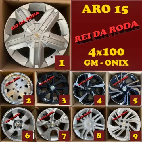 Jogo de Rodas - Chevrolet - Onix - ARO15 - Modelos Variados!! A partir R$2.290,00