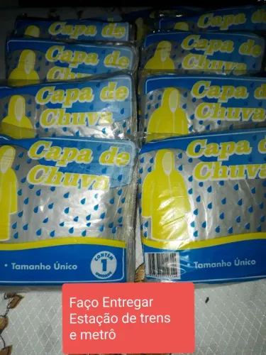 Capa de chuva descartável Tamanho Único 