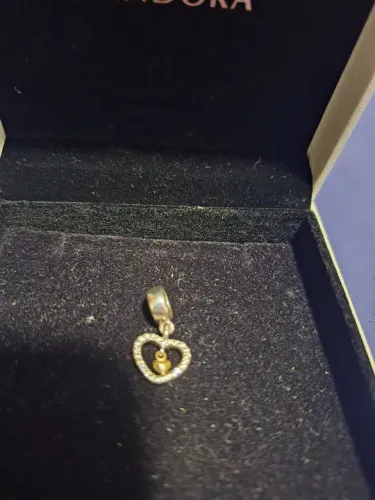 Berloque Pandora Coração Dourado