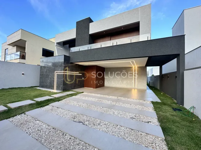 Casa 4 Suítes Alto Padrão Completa c/ Piscina + Academia + Escritório | Condomínio Alto da