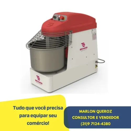 Amassadeira Espiral 15 KG Braesi Nova