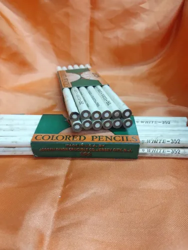 Lápis de Cor Branco Joseph Dixon - Coleção Vintage