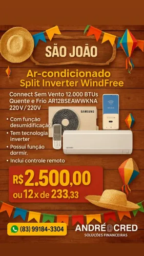 Ar condicionado Samsung 12000 Btu Windfree Connect Wi-Fi Lacrado