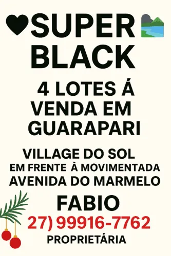 Praias lotes em Guarapari/ES - Village do Sol, SUPER BLACK - 4 LOTES escriturados, parcelo