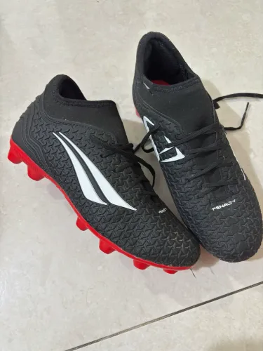 Chuteira Campo Penalty S11 Locker XXI - Preto+Vermelho