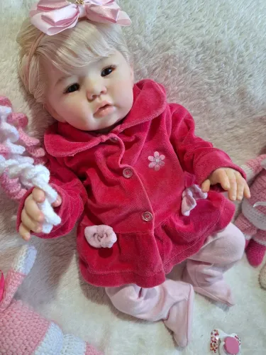 Boneca bebê reborn realista menina promoção 