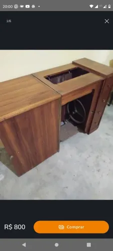 Mesa de Máquina de Costura Antiga