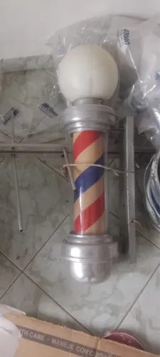 Barber Pole/pirulito Giratório Poste De Barbeiro