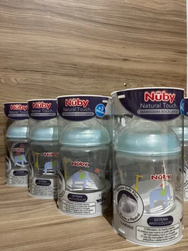 MAMADEIRA BOCA LARGA BICO ANATOMICO 180ML AZUL