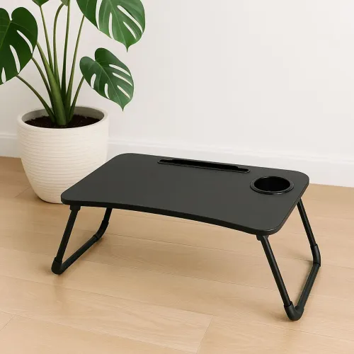 Mesa Dobrável para Notebook com Porta Copos