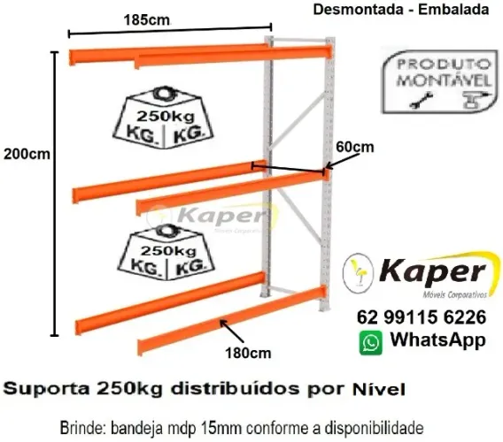 Mini Porta-Pallet Continuação ( produto novo ) prateleira / estante / palete