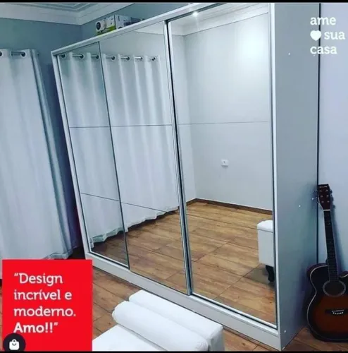 Guarda-Roupa Moderno todo Espelhado