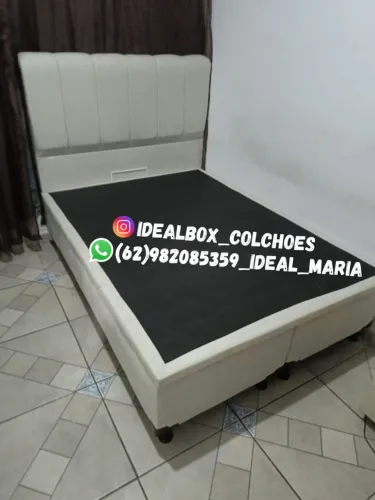BOX BAÚ CASAL BIPARTIDO 138X188 (CABECEIRA E COLCHÃO VENDEMOS SEPARADO)
