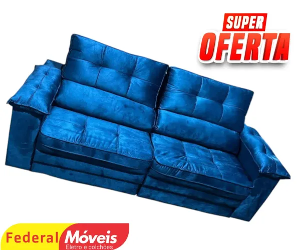 Sofá Retrátil e Reclinável Lançamento 2,20m - Oferta Especial