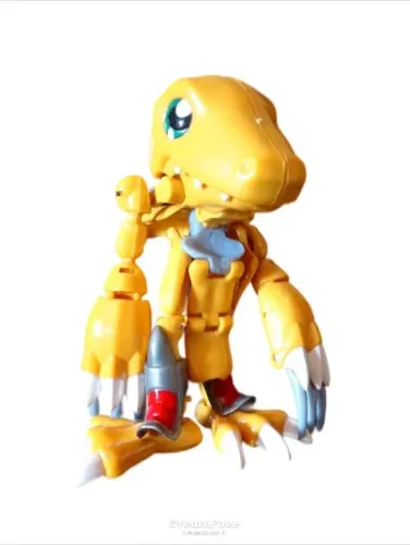 Boneco Digimon Agumon digivolve Wargreymon 