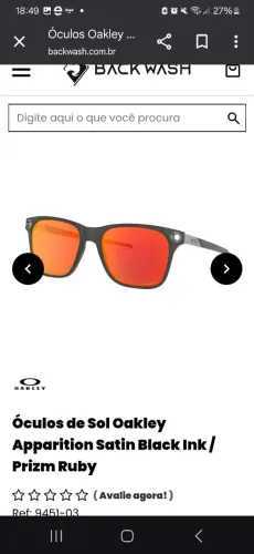Óculos de Sol Oakley Apparition Satin Black Ink/Prizm Ruby