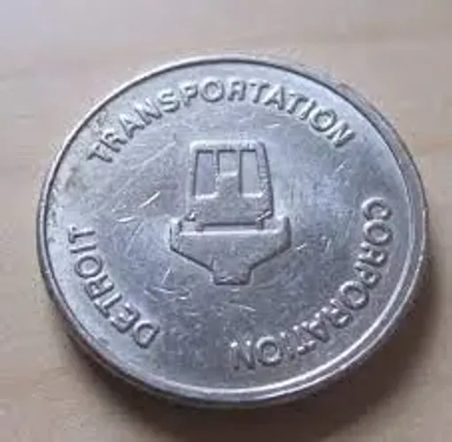 Token Detroit People Mover - Ficha Original Transporte EUA - Colecionador