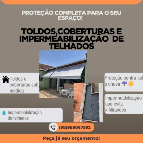 Impermeabilização de Telhados, Toldos e Coberturas - Serviço Garantido!