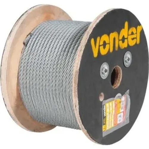 CABO DE ACO 3/8POL 9,5MM 6X19S GALV ALMA DE FIBRA VONDER