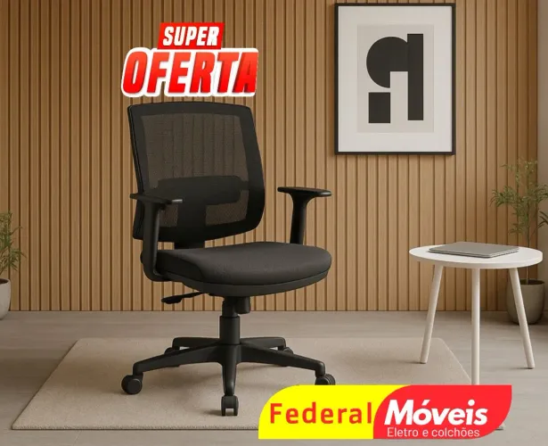 Cadeira Giratória Executiva Brizza - Conforto essencial para sua rotina de trabalho!