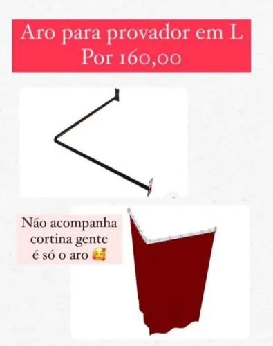 Aro para provador em L 100 REAIS PRA VENDER LOGO