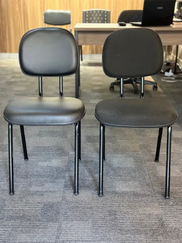 CADEIRA FIXA courino ou tecido PARA ESCRITÓRIO MÓVEIS COORPORATIVOS LOJA IKONMIXOFFICE