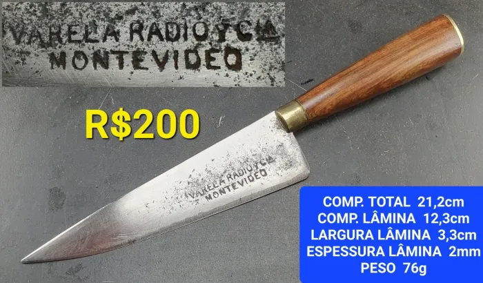 Faca antiga Varela Radioyca Montevideo