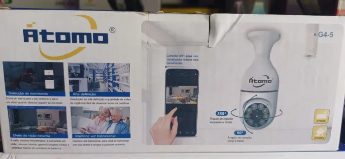 Câmera de Segurança Atomo G4-5 - Visão Noturna e WiFi