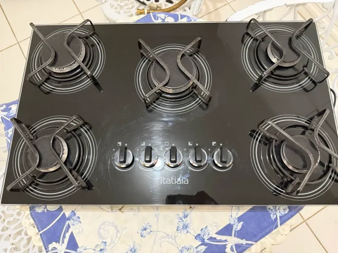 Seminovo Fogão Cooktop Itatiaia 5 Bocas Tripla Chama Preto Bivolt 