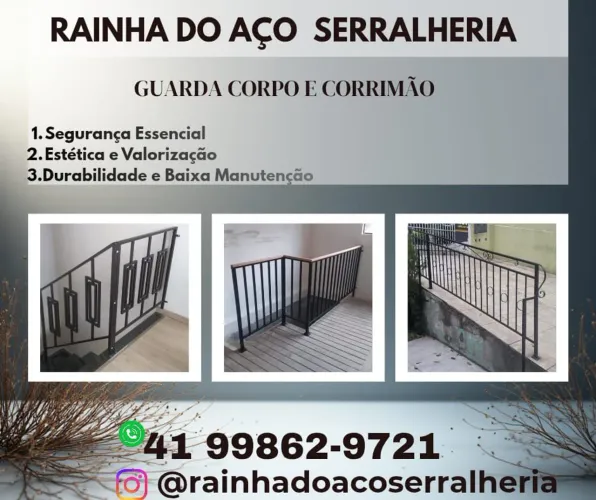 Corrimão e guarda corpo