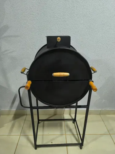Churrasqueira de Tambor a Bafo com Grelha de inox Totalmente desmontável
