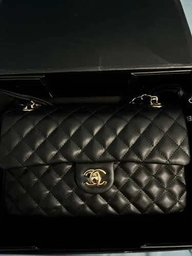 Bolsa Chanel 2.55 Classic Flap Lambskin Preta