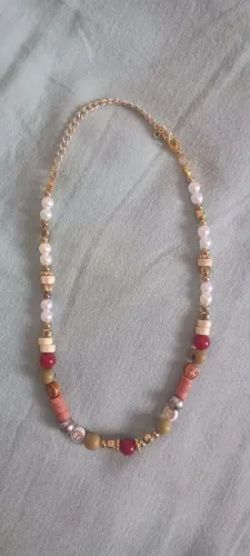 Colar feminino feito de fio encerado 1mm