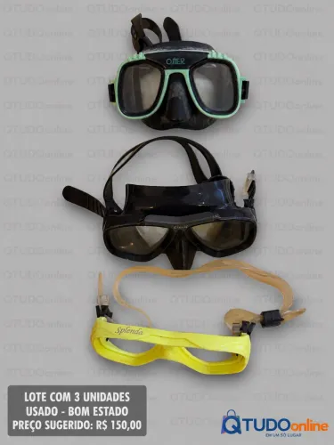 Kit de Máscaras de Mergulho - Lote com 3 Unidades