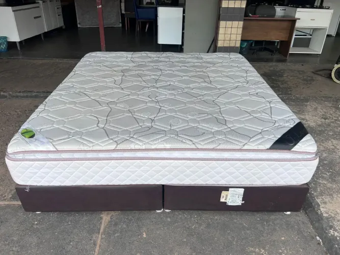 Cama box super king size Colchão molas ensacandas bambú 