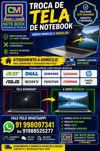 Tela display para notebook Dell Lenovo asus acer